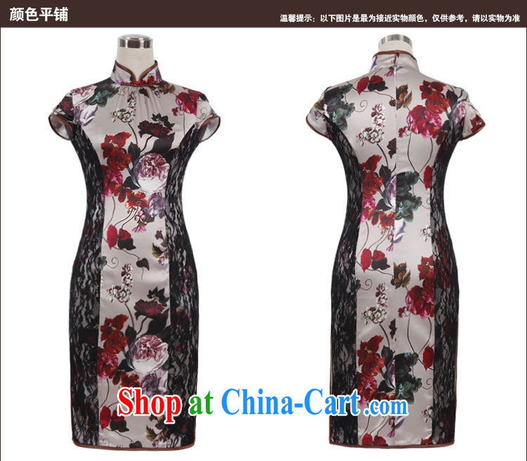 Butterfly Lovers tack General nostalgic 2015 spring new cheongsam dress lace stitching improved stylish Silk Cheongsam 49,199 figure XXL pictures, price, brand platters! Elections are good character, the national distribution, so why buy now enjoy more preferential! Health