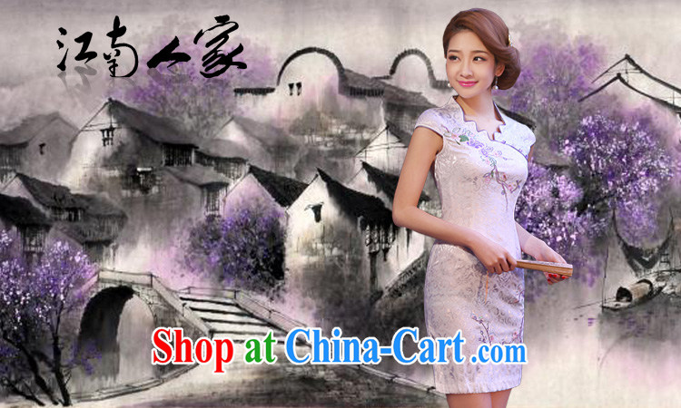 The pro-am 2015 as soon as possible new summer day retro improved stylish short, cultivating cheongsam dress dress white M - 40 pictures, price, brand platters! Elections are good character, the national distribution, so why buy now enjoy more preferential! Health