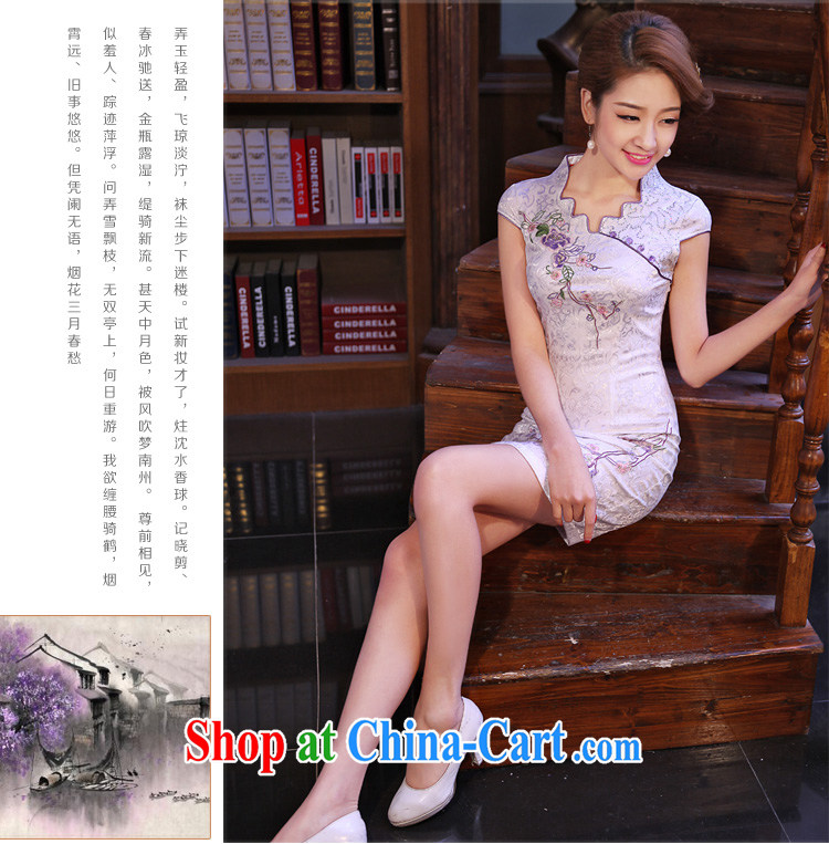 The pro-am 2015 as soon as possible new summer day retro improved stylish short, cultivating cheongsam dress dress white M - 40 pictures, price, brand platters! Elections are good character, the national distribution, so why buy now enjoy more preferential! Health