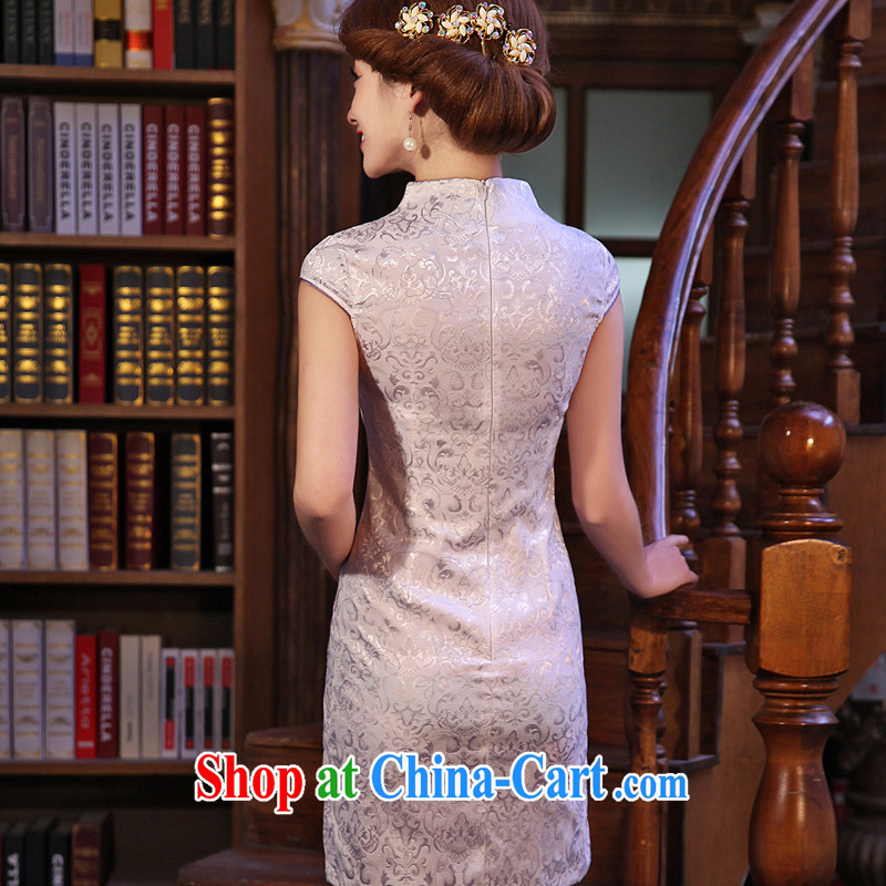 The pro-am 2015 as soon as possible new summer day retro improved stylish short, cultivating cheongsam dress dress white M-40, pro-am, shopping on the Internet