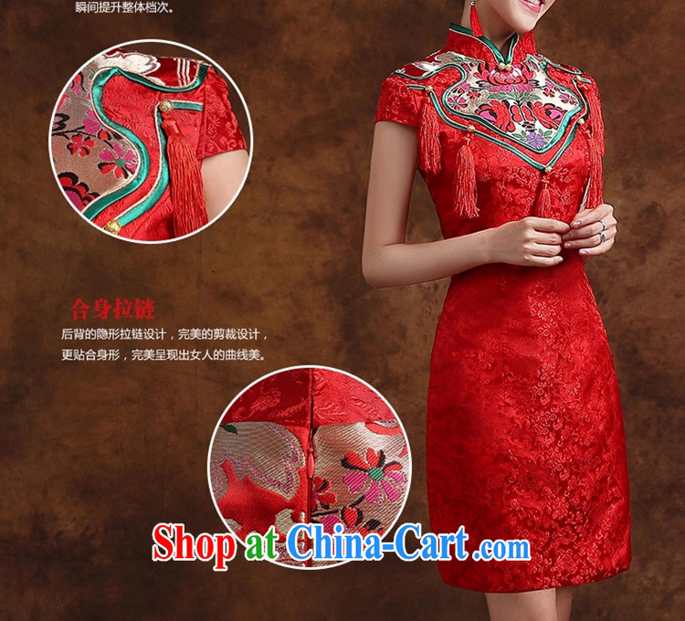 J. MIA dresses 2015 new wedding dresses serving toast wedding retro improved stylish bridal red short dress red XS pictures, price, brand platters! Elections are good character, the national distribution, so why buy now enjoy more preferential! Health