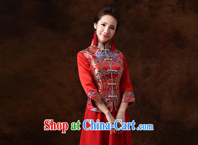 Cheng Kejie MIA toast clothing dresses 2015 new long-sleeved Sau Wo service Chinese brides improved retro bridal wedding dress red XS pictures, price, brand platters! Elections are good character, the national distribution, so why buy now enjoy more preferential! Health
