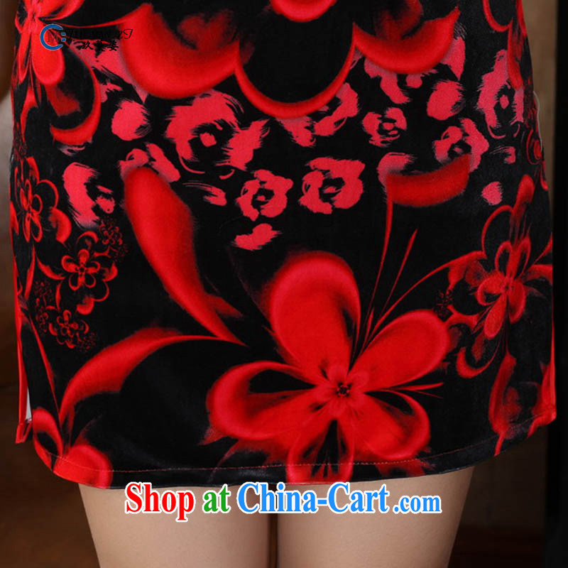 Ko Yo vines into colorful spring 2015 New Tang with elegant 5 cuff is tight, for true wool the Ethnic Wind high on the truck cheongsam TD TD 0041 0041 175/2 XL, capital city sprawl, shopping on the Internet
