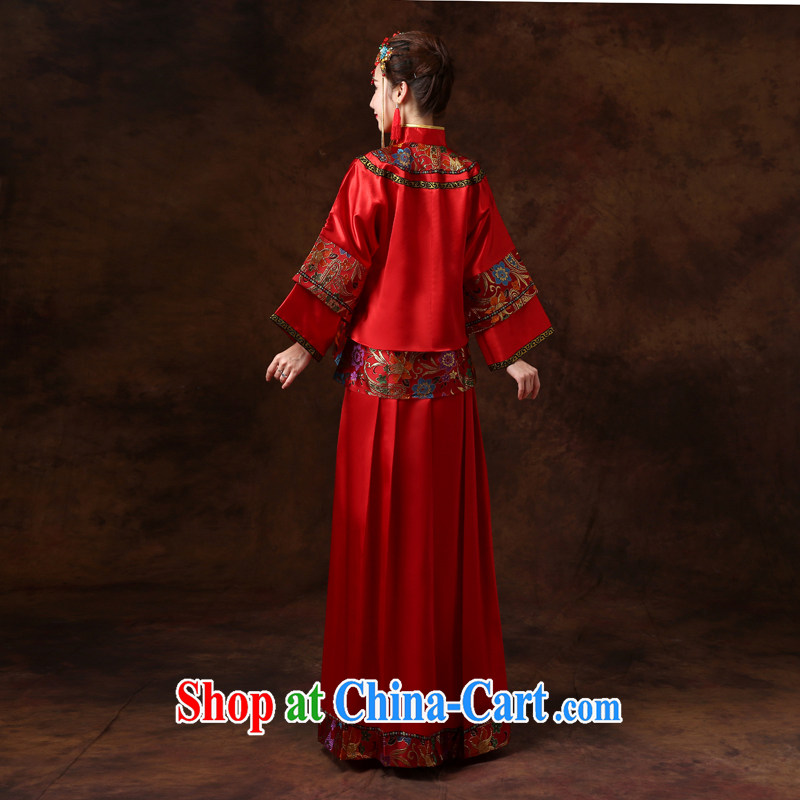 Jie MIA Su-wo service bridal gown Sau kimono costumes bride is married Yi Chinese style wedding toast clothing wedding dresses dresses are red, Jake Mia, and shopping on the Internet