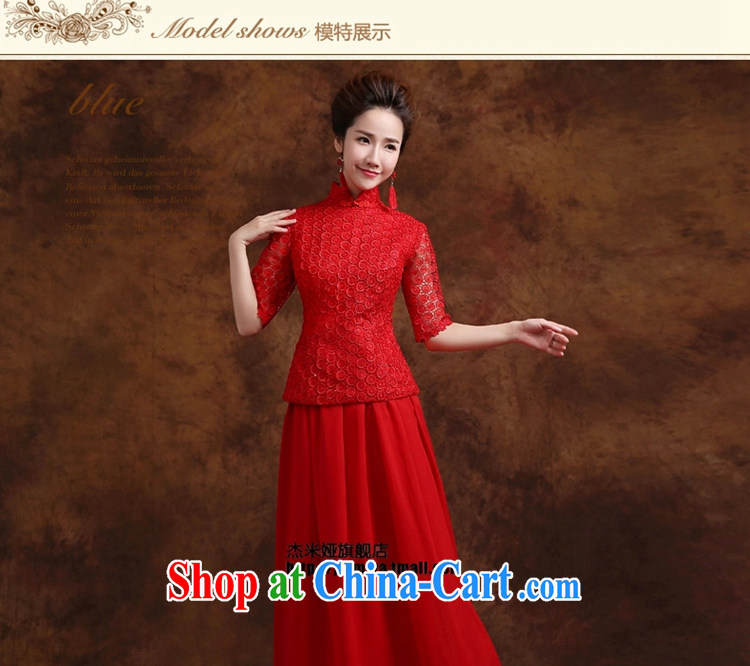 Kit MIA dresses 2014 new Bridal Fashion toast clothing lace cuff in long marriage dress two-piece red XXL pictures, price, brand platters! Elections are good character, the national distribution, so why buy now enjoy more preferential! Health
