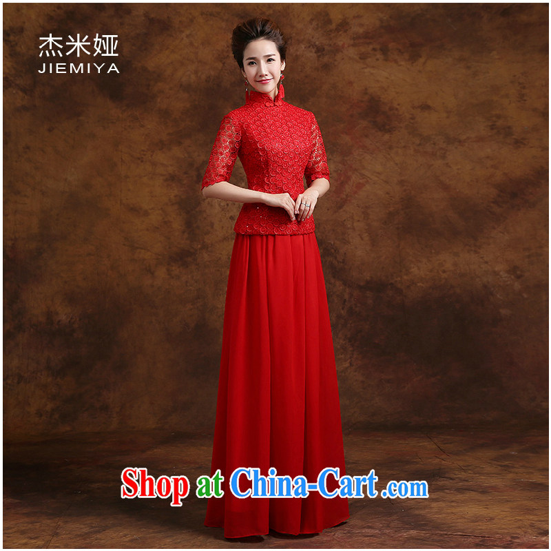Kit MIA dresses 2014 new Bridal Fashion toast clothing lace cuff in long marriage dress two-piece red XXL, Jake Mia, and shopping on the Internet