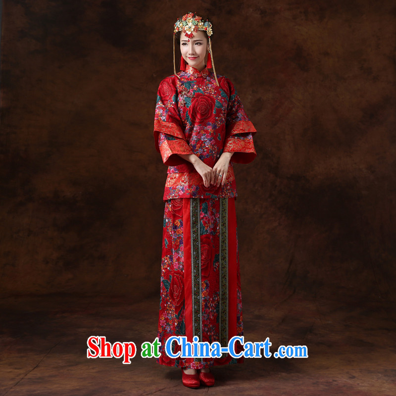 Cheng Kejie MIA 2014 new wedding dresses, Sau Wo Service Bridal Chinese bows served long-sleeved wedding dresses show kimono red are code, Jake Mia, and shopping on the Internet