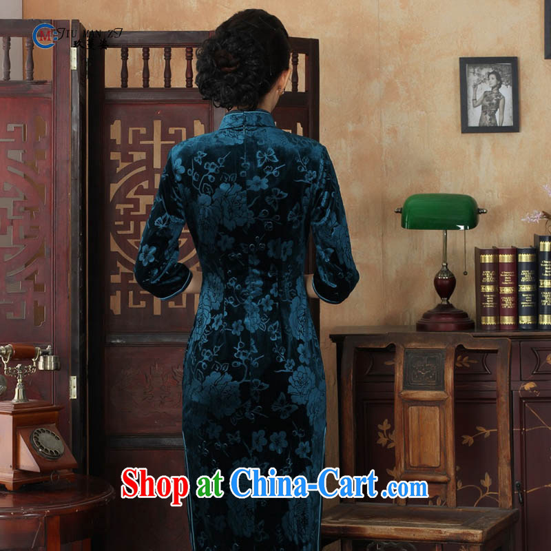 Ko Yo vines into colorful spring 2015 New Tang is stylish and stretch the wool style solid color ramp ends, for antique and elegant 5 cuff long cheongsam T T 0002 0002 180/3 XL, capital city sprawl, shopping on the Internet