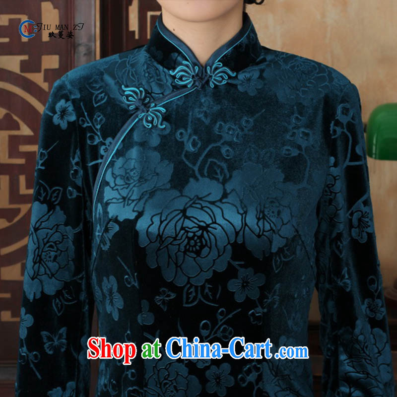 Ko Yo vines into colorful spring 2015 New Tang is stylish and stretch the wool style solid color ramp ends, for antique and elegant 5 cuff long cheongsam T T 0002 0002 180/3 XL, capital city sprawl, shopping on the Internet
