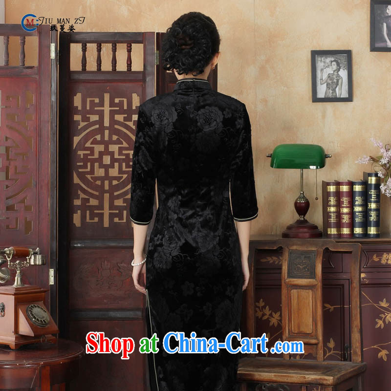 Ko Yo vines into colorful spring 2015 New Tang is stylish and solid color stretch the wool Retro is a hard-pressed the collar and elegant 5 long sleeves cheongsam T 0002-A T 0002-A 180/3 XL, capital city sprawl, shopping on the Internet