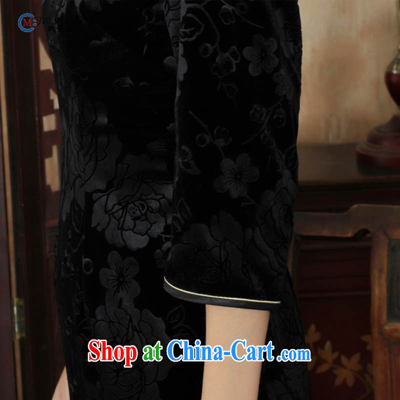 Ko Yo vines into colorful spring 2015 New Tang is stylish and solid color stretch the wool Retro is a hard-pressed the collar and elegant 5 long sleeves cheongsam T 0002-A T 0002-A 180/3 XL, capital city sprawl, shopping on the Internet
