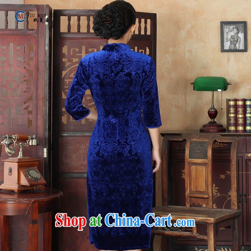 Ko Yo vines into colorful spring 2015 New Classic short spring loaded gold velour style solid color ramp ends, for antique and elegant 5 cuff short cheongsam TD TD 0039 0039 175/2 XL, capital city sprawl, shopping on the Internet