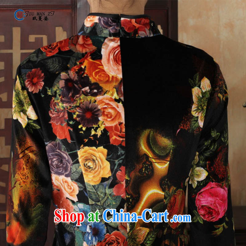 Ko Yo vines into colorful spring 2015 New Tang with stylish stretch the wool air painting flowers is hard-pressed for the retro 5 short sleeves cheongsam TD TD 0040 0040 175/2 XL, capital city sprawl, shopping on the Internet