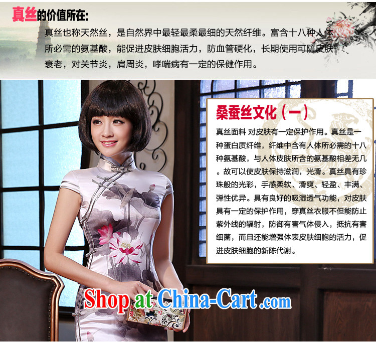 The pro-am 2015 as soon as possible new Daily Beauty retro silk improved stylish sauna Silk Cheongsam dress short-sleeved XL - 20 Day Shipping pictures, price, brand platters! Elections are good character, the national distribution, so why buy now enjoy more preferential! Health