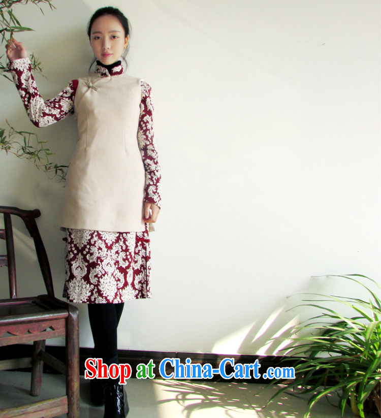 Ask a vegetarian (ask heart -- winter clothes new, improved Chinese wind-tie outfit WXZ 1052 dark blue cheongsam + beige vest 1128 XS pictures, price, brand platters! Elections are good character, the national distribution, so why buy now enjoy more preferential! Health