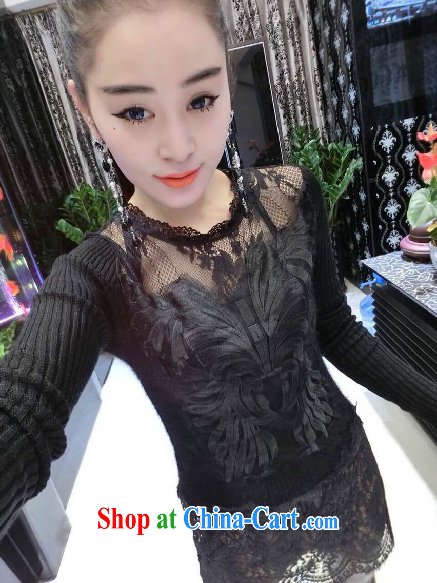 Red Stars simple and casual lace stitching knitted long, ground 100 dresses are black, pictures, price, brand platters! Elections are good character, the national distribution, so why buy now enjoy more preferential! Health