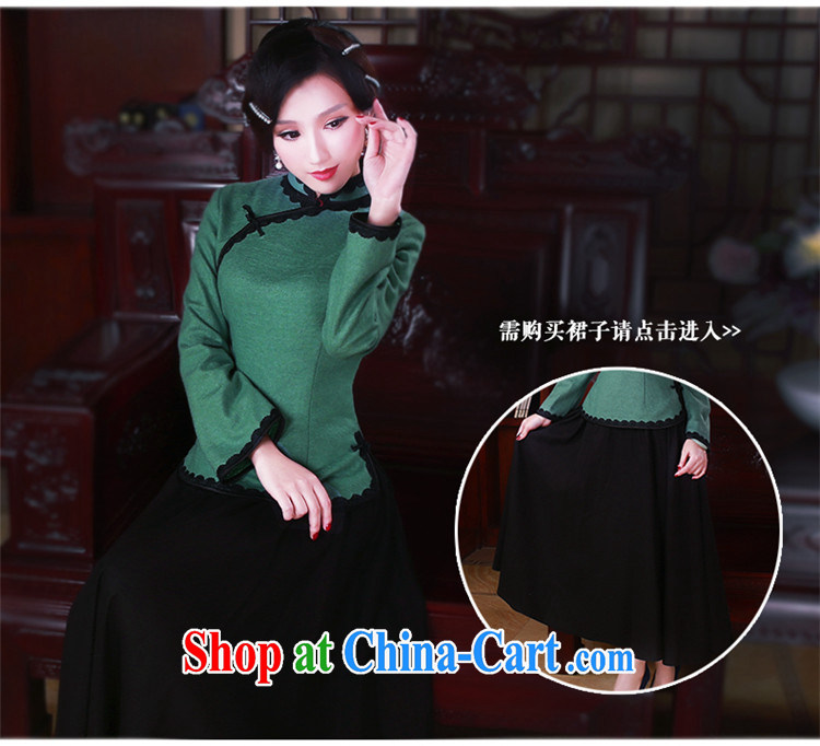 ruyi, 2015 new original Chinese qipao Ms. T-shirt autumn and winter wind China Tang Women's clothes 5062 hole blue XXL pictures, price, brand platters! Elections are good character, the national distribution, so why buy now enjoy more preferential! Health