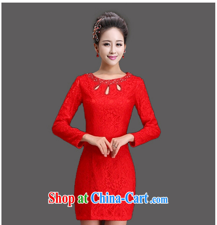 Friends, bride toast wedding cheongsam dress spring 2015 new retro improved cheongsam dress autumn and winter red wedding dress quality assurance New Store Opening pictures, price, brand platters! Elections are good character, the national distribution, so why buy now enjoy more preferential! Health