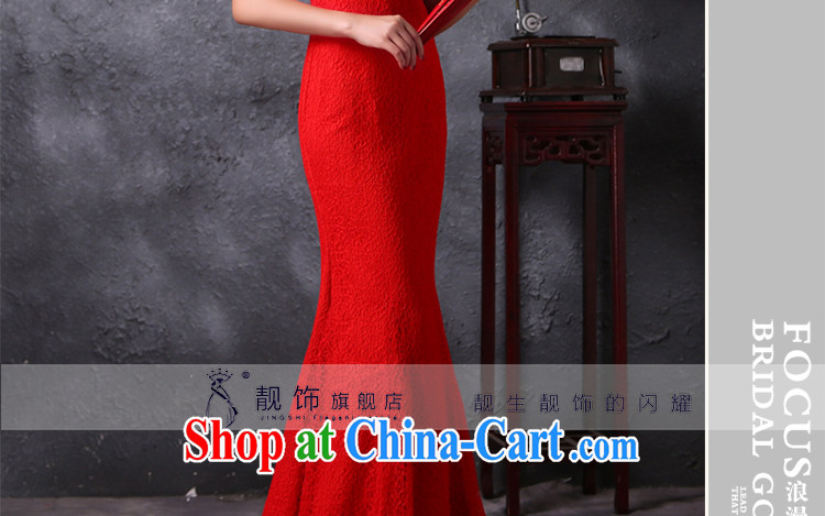 Beautiful ornaments 2015 new dresses long, improved crowsfoot cheongsam marriages served toast Red Beauty XL cheongsam pictures, price, brand platters! Elections are good character, the national distribution, so why buy now enjoy more preferential! Health