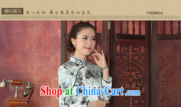 Dan smoke cheongsam dress Chinese silk, Chinese, for long-sleeved dresses antique dresses annual graphics thin silk dress 1029 #2 XL pictures, price, brand platters! Elections are good character, the national distribution, so why buy now enjoy more preferential! Health