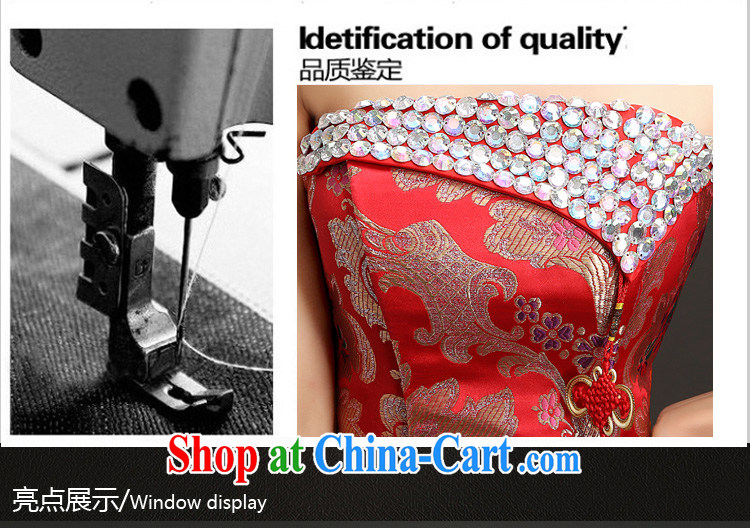 Friends, spring 2015 new marriages chest bare cheongsam dress Chinese single-diamond jewelry dress bridal toast dress single shoulder XL code waist 2.2 feet pictures, price, brand platters! Elections are good character, the national distribution, so why buy now enjoy more preferential! Health