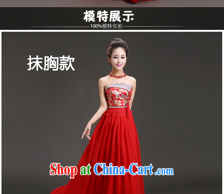 Friends, spring 2015 new marriages chest bare cheongsam dress Chinese single-diamond jewelry dress bridal toast dress single shoulder XL code waist 2.2 feet pictures, price, brand platters! Elections are good character, the national distribution, so why buy now enjoy more preferential! Health