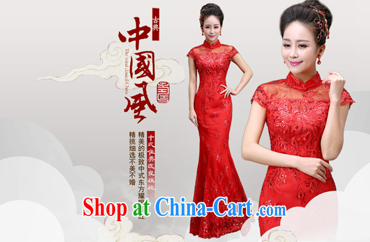 Friends, spring 2015 new bride wedding dress retro, for crowsfoot cheongsam dress toast wedding dress Red Red XL code waist 2.2 feet pictures, price, brand platters! Elections are good character, the national distribution, so why buy now enjoy more preferential! Health