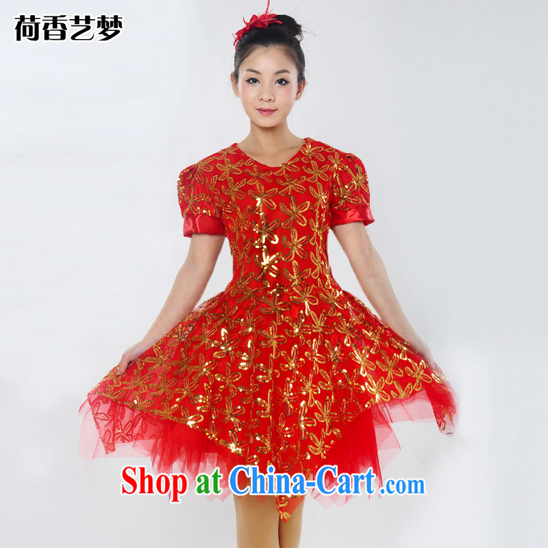 I should be grateful if you would arrange for Performing Arts Hong Kong dream 2015 spring new theatrical service stylish serving modern dance theater service shaggy skirts HXYM 0037 red XXXL