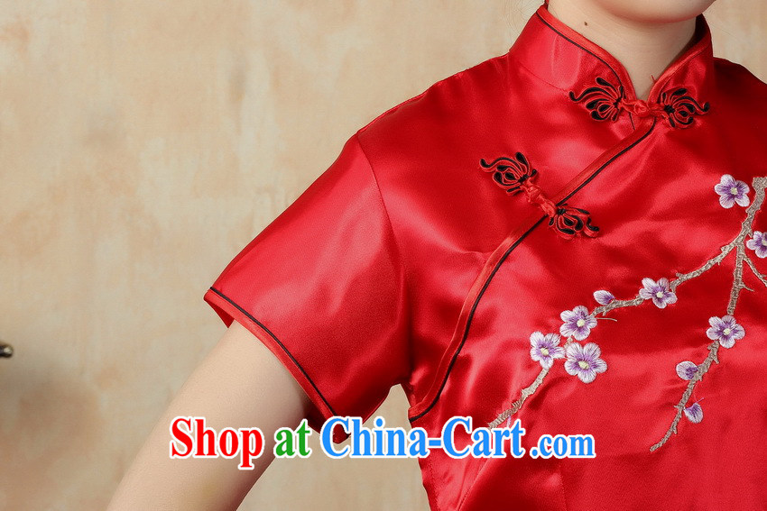 kam world, Yue and elegant style retro Goddess of paragraph style embroidery Phillips long cultivating graphics thin package and cheongsam Chinese dresses long skirts J 3406 Lake blue 3 XL pictures, price, brand platters! Elections are good character, the national distribution, so why buy now enjoy more preferential! Health