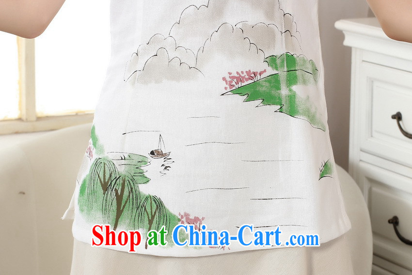 world, the Hyatt Regency new landscape stamp outfit T-shirt cotton the linen Chinese Ethnic Wind women short-sleeved T-shirt beauty graphics thin Chinese improved P 0011 body skirt XL pictures, price, brand platters! Elections are good character, the national distribution, so why buy now enjoy more preferential! Health