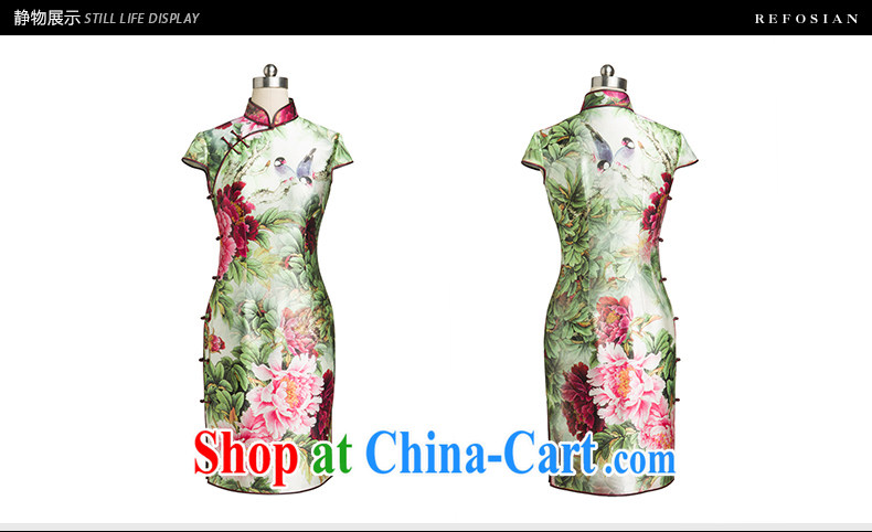 Ryan and Eric LI, genuine Silk Cheongsam short shell cuff singing birds and fragrant flowers improved stylish beauty dress modestly XXL aura pictures, price, brand platters! Elections are good character, the national distribution, so why buy now enjoy more preferential! Health