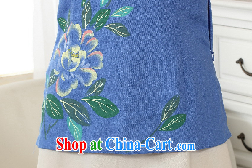 world, the Hyatt Regency new, hand-painted dresses stamp T-shirt cotton the linen Chinese Ethnic Wind women short-sleeved T-shirt Tang with improved 2015 spring and summer 0067 A - A emerald XXL pictures, price, brand platters! Elections are good character, the national distribution, so why buy now enjoy more preferential! Health