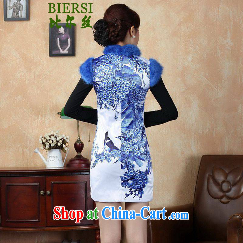 Carl Bildt, spring women's clothing Chinese qipao improved Chinese, short hair dresses? cotton robes national costumes such as figure 2 XL, Bill Gates, and shopping on the Internet