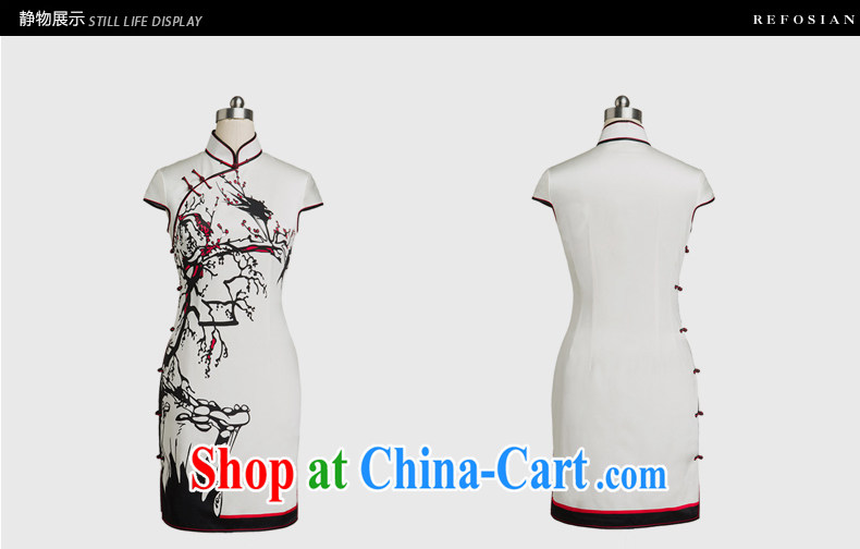Ryan and Eric LI, genuine Silk Cheongsam short bird stains on cultivating improved cheongsam light solemn 100% sauna silk XXL pictures, price, brand platters! Elections are good character, the national distribution, so why buy now enjoy more preferential! Health