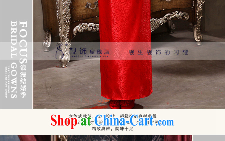 Beautiful decorated dresses and stylish new 2015 autumn the bridal toast dress autumn and winter long-sleeved Kit improved retro dresses red cheongsam XL pictures, price, brand platters! Elections are good character, the national distribution, so why buy now enjoy more preferential! Health