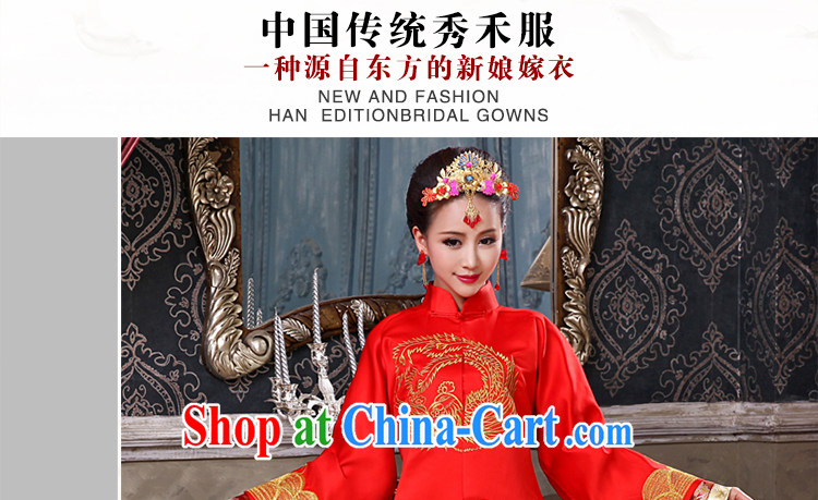 Beautiful ornaments 2015 new Chinese Antique toast serving female Red-su Wo service marriages long-sleeved qipao married Yi red-su Wo service XL pictures, price, brand platters! Elections are good character, the national distribution, so why buy now enjoy more preferential! Health