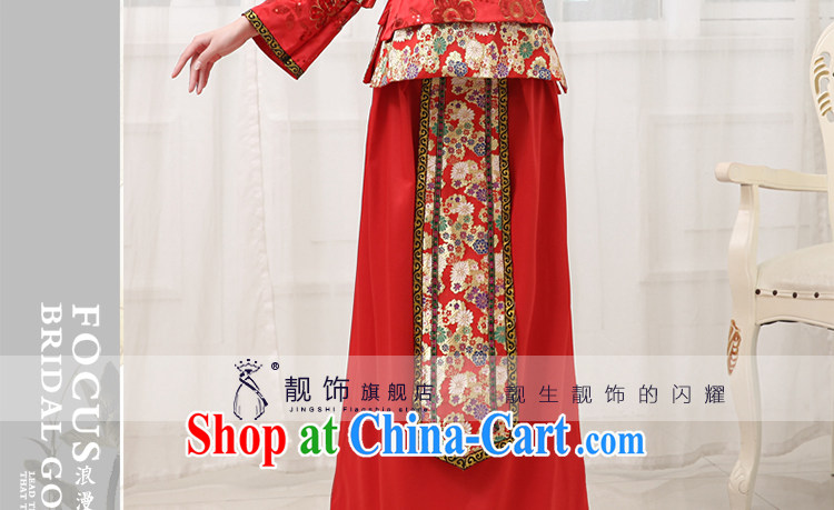 Beautiful ornaments 2015 new toast serving women retro Chinese marriage lapel beads, embroidery, Sau Wo service long-sleeved gown red cheongsam XXL pictures, price, brand platters! Elections are good character, the national distribution, so why buy now enjoy more preferential! Health