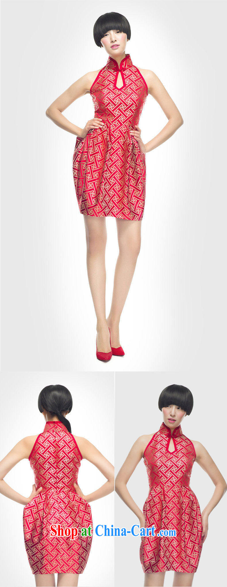 Thus, Cheung and brocade coverlets short cheongsam sauna silk Openwork dress red the Phnom Penh lantern dress with a waist dress M pictures, price, brand platters! Elections are good character, the national distribution, so why buy now enjoy more preferential! Health