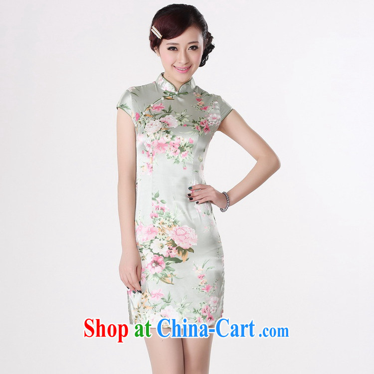 Bill Gates, national style in a new, female Chinese qipao, for a tight stamp short, short-sleeved dresses skirt shown in Figure L pictures, price, brand platters! Elections are good character, the national distribution, so why buy now enjoy more preferential! Health