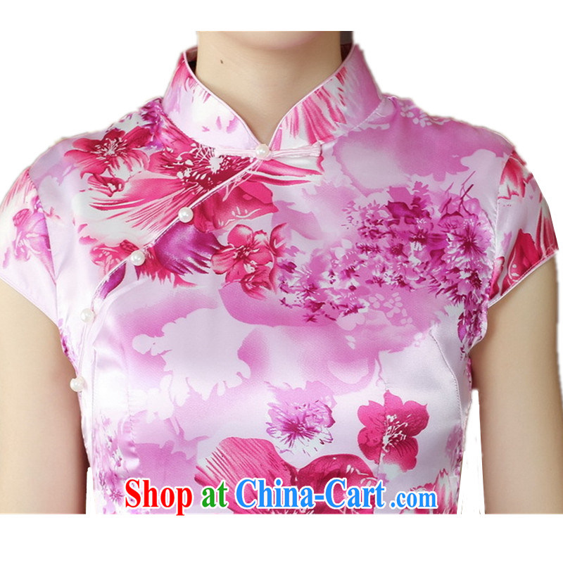 Bill's new National wind Chinese qipao, for the stamp duty ends short cheongsam beauty as shown in Figure 2 XL, Bill Gates, and, shopping on the Internet