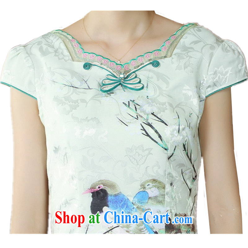 Bill's new female retro Ethnic Wind Chinese qipao with classical-snap stamp duty cultivating cheongsam dress in figure 2 XL, bill, and, on-line shopping