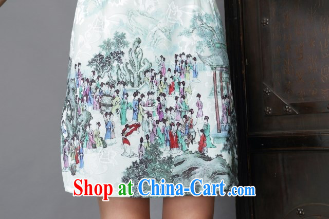 colored silk's 2015 National wind Tang with stylish and improved Daily Beauty sexy cheongsam dress light green S pictures, price, brand platters! Elections are good character, the national distribution, so why buy now enjoy more preferential! Health