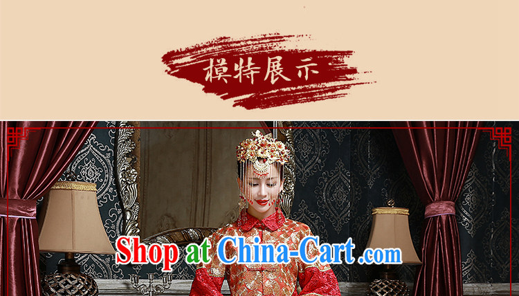 Beautiful ornaments 2015 new show reel Service Bridal wedding toast serving Chinese style wedding dresses long-sleeved dress retro married Yi red-su Wo service S pictures, price, brand platters! Elections are good character, the national distribution, so why buy now enjoy more preferential! Health