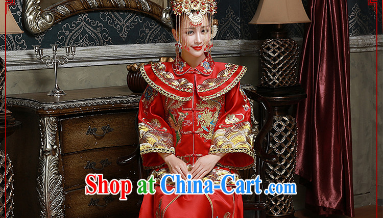 Definition 2015 early New Sau WO Service Bridal toast serving red retro long cheongsam red XL code pictures, price, brand platters! Elections are good character, the national distribution, so why buy now enjoy more preferential! Health