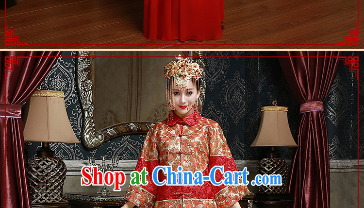 Definition 2015 early New Sau Wo service marriages served toast Chinese Antique red dragon skirt of red XL code pictures, price, brand platters! Elections are good character, the national distribution, so why buy now enjoy more preferential! Health