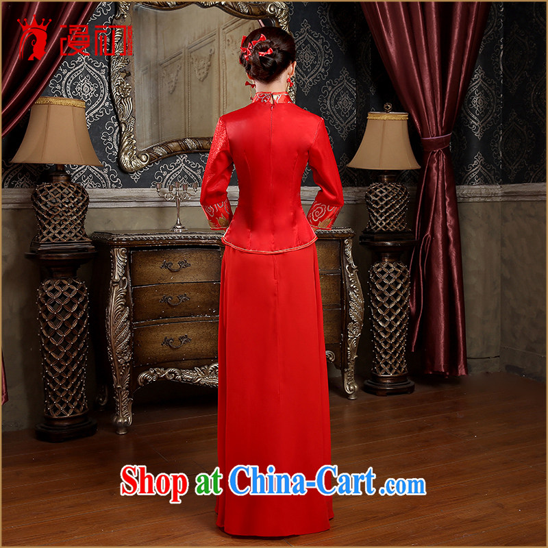 Early definition 2015 new bridal red retro toast serving long package outfit red, early definition, shopping on the Internet