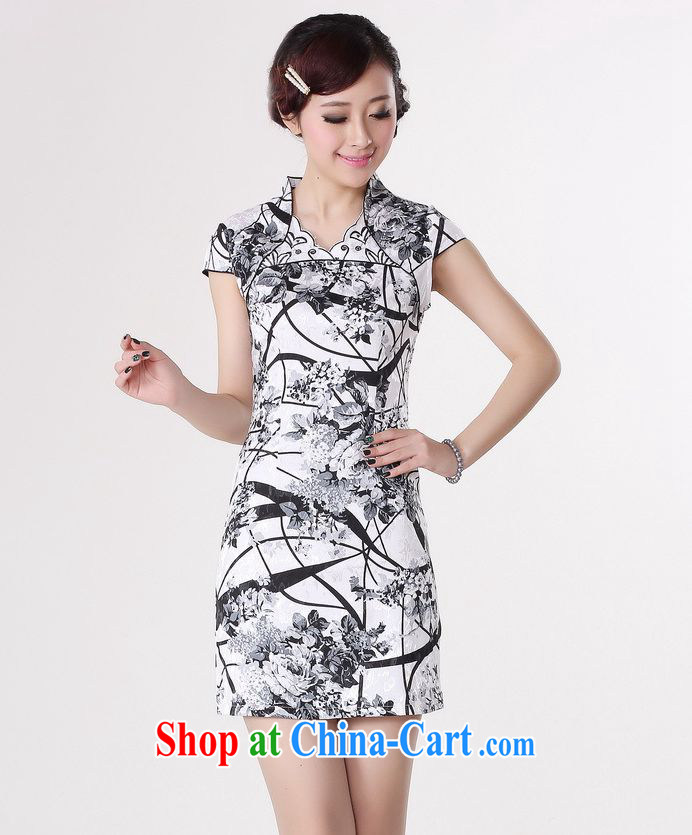 Bill, new, improved Chinese qipao, stamp duty for cultivating short cheongsam dress as figure 2 XL pictures, price, brand platters! Elections are good character, the national distribution, so why buy now enjoy more preferential! Health