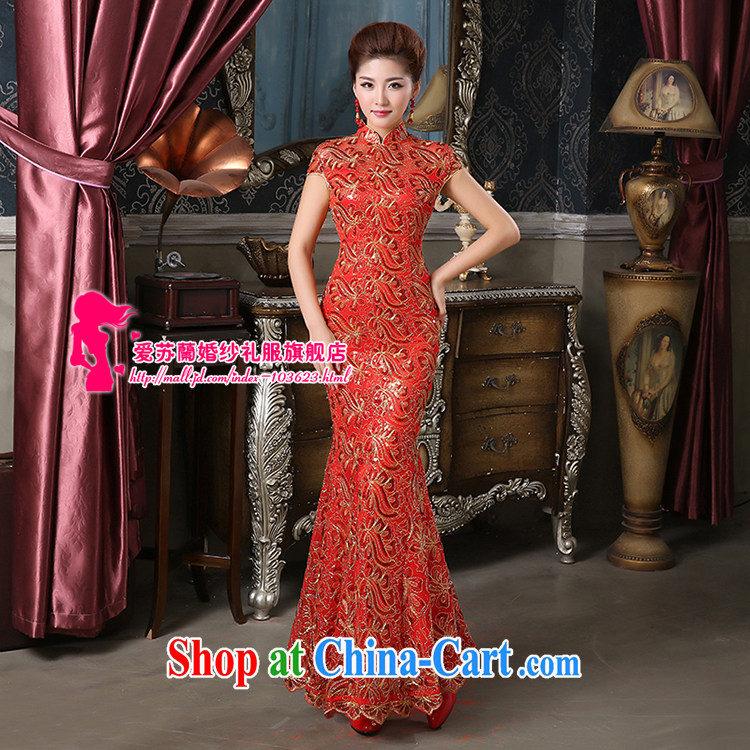 New dresses wedding dresses short stylish improved Chinese bows service bridal dresses wedding dresses bridal wedding in wine red outfit XXXL pictures, price, brand platters! Elections are good character, the national distribution, so why buy now enjoy more preferential! Health