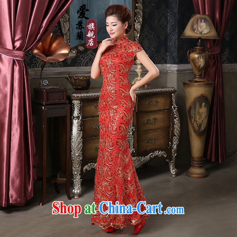 New dresses wedding dresses short stylish improved Chinese bows service bridal dresses wedding dresses bride married to the cheongsam red XXXL so Balaam, and shopping on the Internet