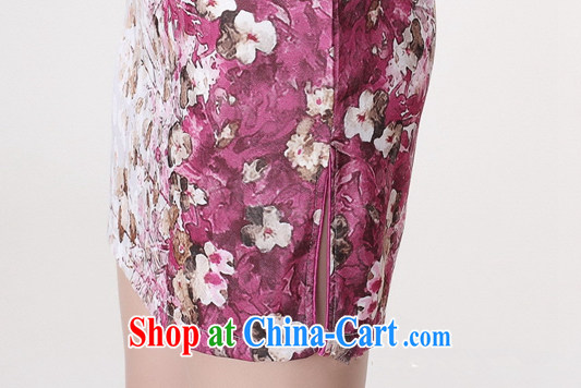 To Green's new clothes antique Chinese qipao with classical-tie floral beauty short, short-sleeved dresses skirt red 2 XL pictures, price, brand platters! Elections are good character, the national distribution, so why buy now enjoy more preferential! Health
